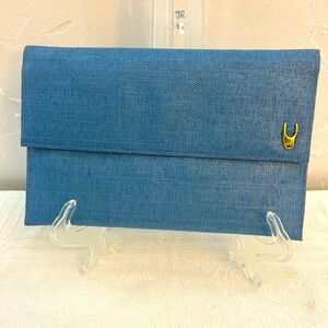 VINTAGE SHIRL MILLER LTD Blue Woven Clutch